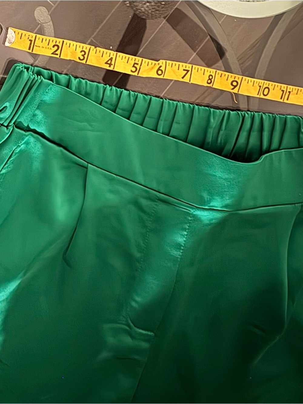 Rachel Zoe Teal- emerald Satin A-Line pants - Picture 6 of 7